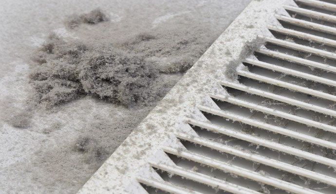 Moldy air ducts in a home