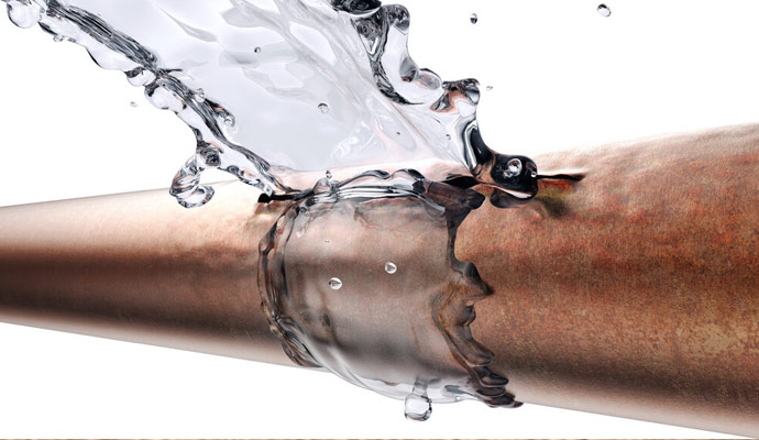 Burst Frozen Pipe Cleanup & Damage
