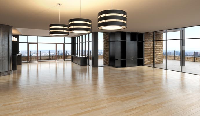 Luxury laminated wood floor