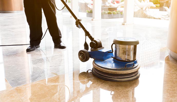 Professional marble floor polishing service