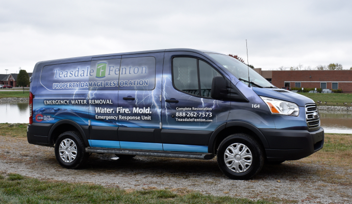 Teasdale Fenton Property Damage Restoration service van