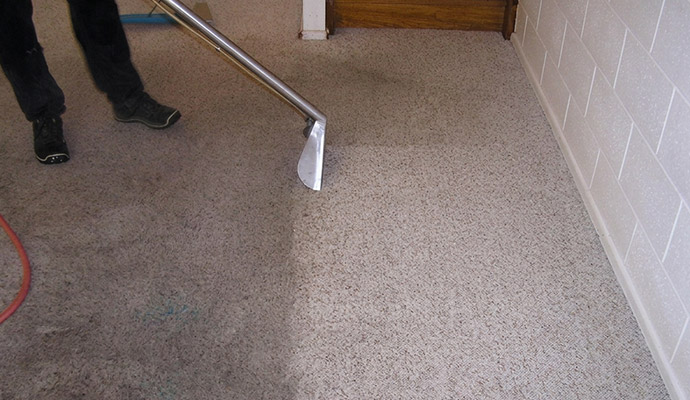 Carpet cleaning before after