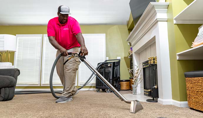 Carpet hot water extraction service by Teasdale Fenton Cleaning & Property Restoration