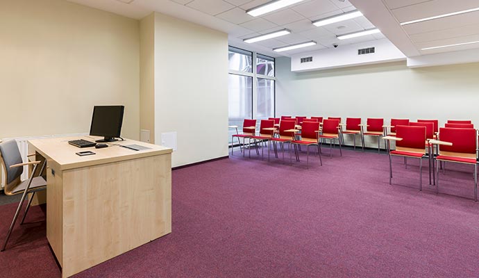 Clean carpet on the floor of a church