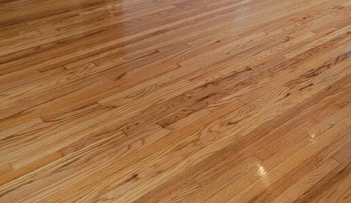 Shiny wood laminate floor