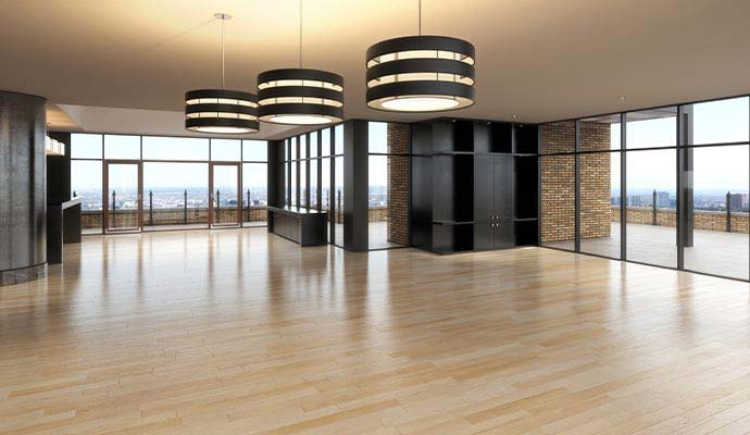 Professional cleaning and polishing of laminate floors