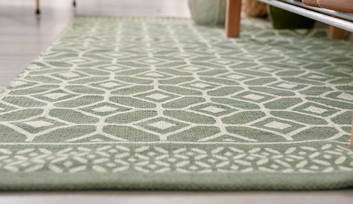 Close-up view of a Moroccan rug