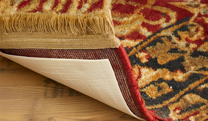 Close-up view of rug pad