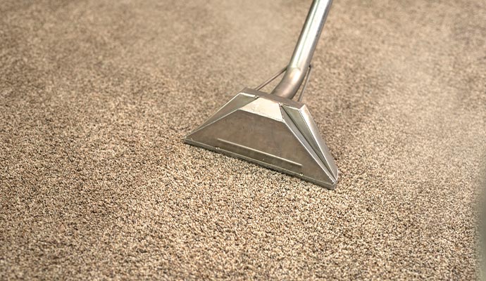 carpet cleaning process using a specialized tool