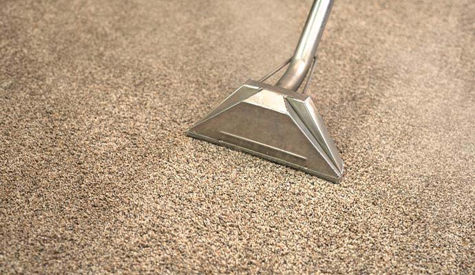 Professional extraction wand removing stains from carpet