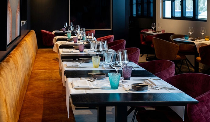 Fine dining restaurant interior