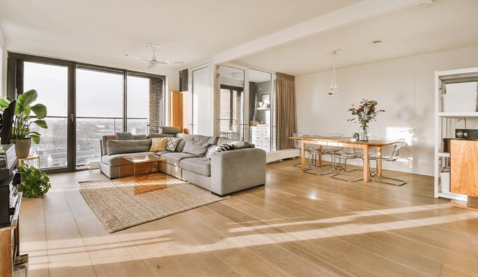 A large clean living room