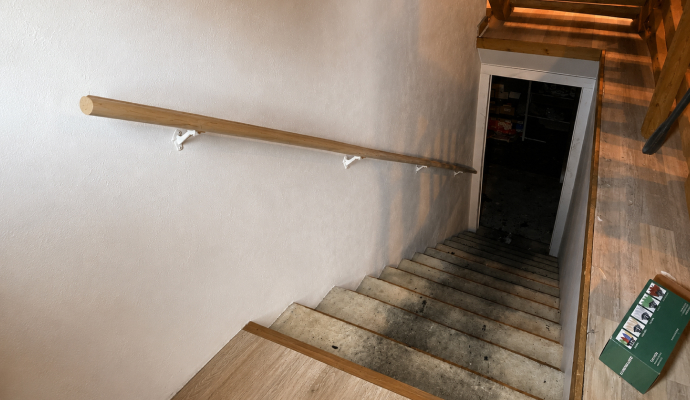 Indoor basement stairwell
