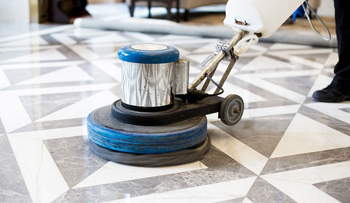 Professional marble floor cleaning service