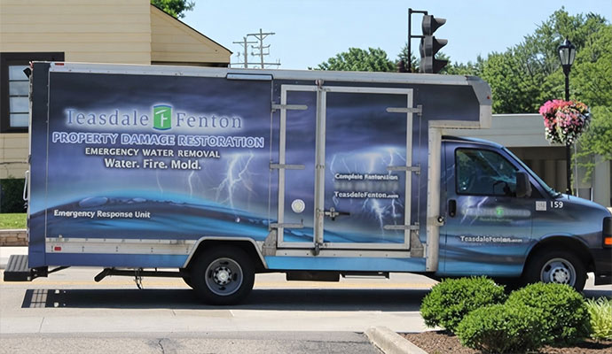 Teasdale Fenton Cleaning & Property Restoration service truck.