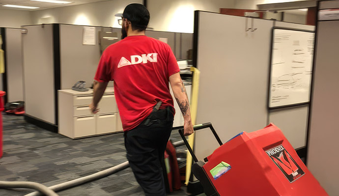 Office flood cleanup service