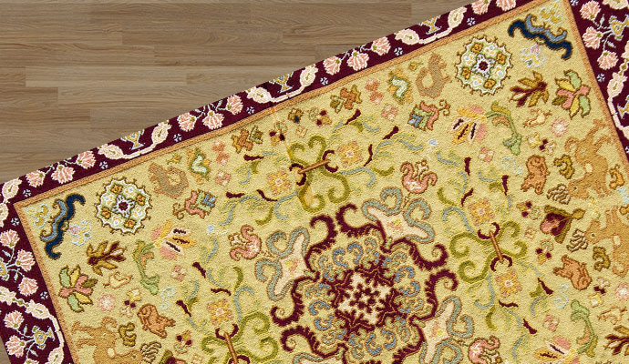 Close-up view of a Portugal-style rug