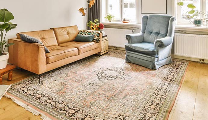 Clean rug in living space
