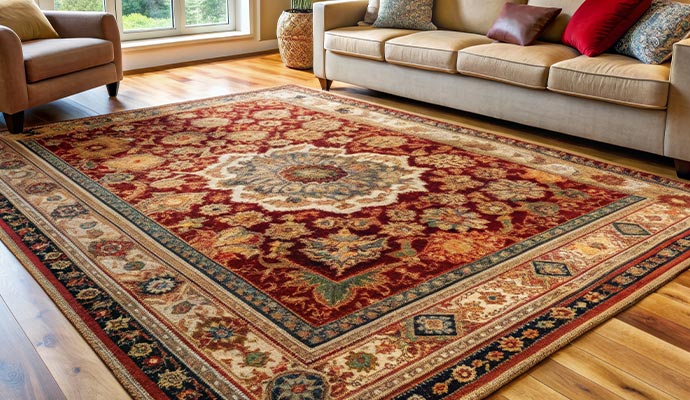 Rug inside living space