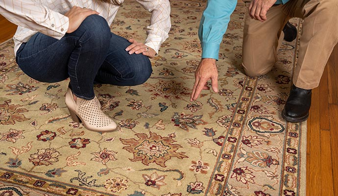 Stain protected rug