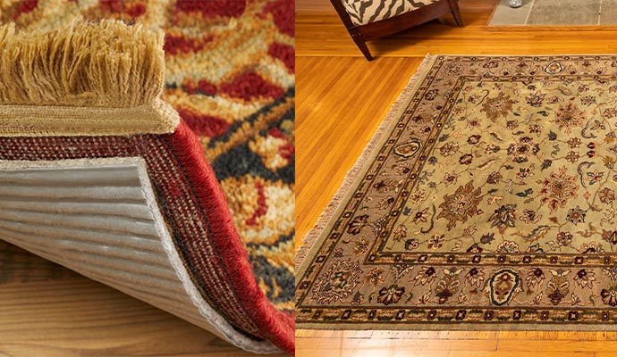 Rug pads for a non-slip floor.