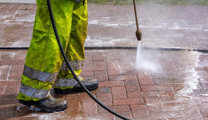 Brick paver cleaning service