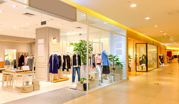 Storefront of a fashion boutique