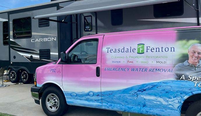 Teasdale Fenton Cleaning and Property Restoration service van