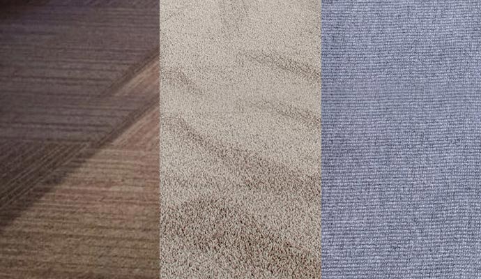 Various carpet types and textures