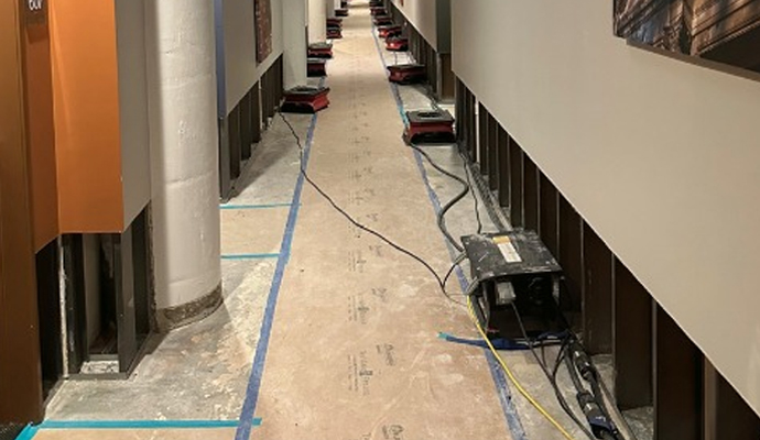 Water extraction service using equipment