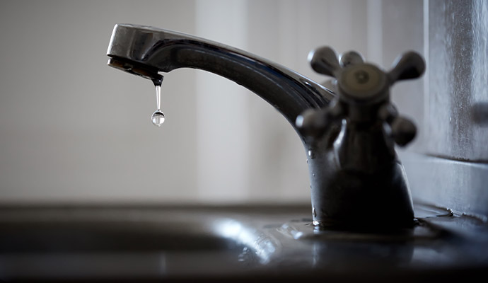 Faucets leaking water
