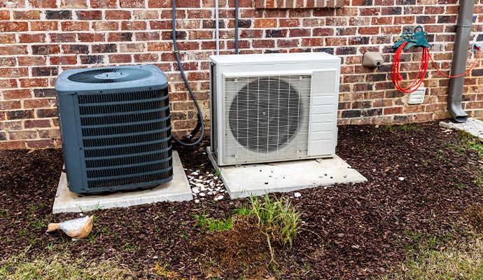 Installed outdoor HVAC