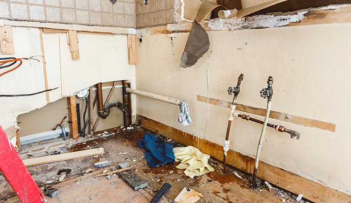 Main water line break