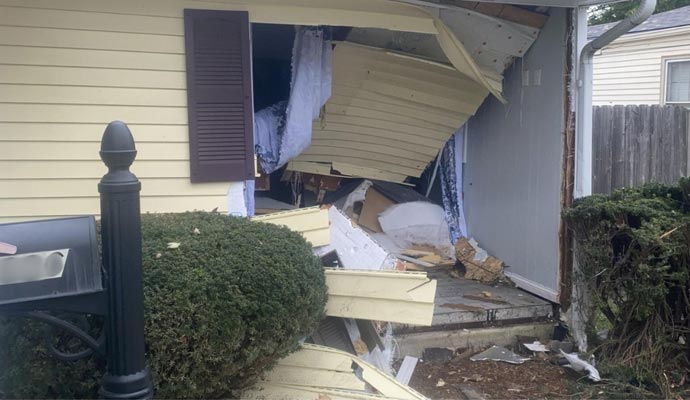Storm damaged property