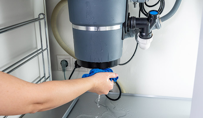 Water leaking from garbage disposal